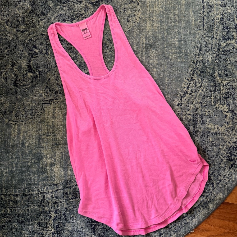 PINK Victoria's Secret - Women’s (M) Y2K Pink Racerback Tank Top Activewear